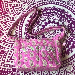 Vera Bradley Pink Paisley Quilted Crossbody Bag
